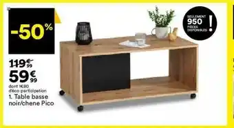 BUT Table Basse Noir-chêne Pico offre