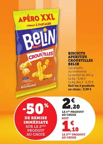 Bi1 Biscuits aperitifs croustilles belin offre