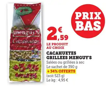 Bi1 Cacahuetes grillees menguy's offre