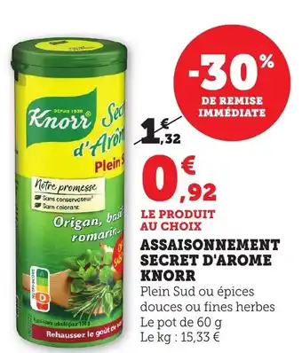 Bi1 Assaisonnement secret d'arome knorr offre