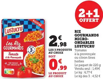 Bi1 Riz gourmands micro-ondables lustucru offre