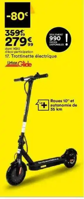 BUT Trottinette électrique Urban Glide offre
