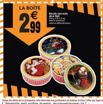 Cora x Carrefour Biscuits Dans Boite Dècor Noèl offre