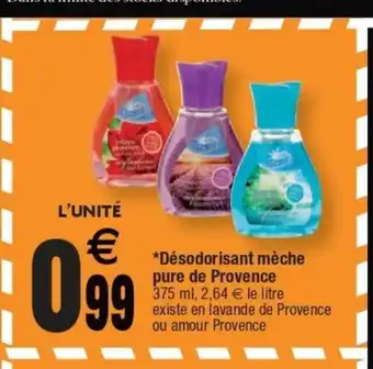 Cora x Carrefour Dèsodorisant Mèche Pure De Provence offre