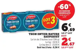 Bi1 Thon entier nature saupiquet offre