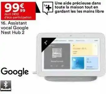 Assistant Vocal Google Nest Hub 2