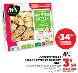 Bi1 Coffret repas salade pates et dessert mix offre