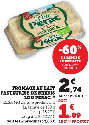 Bi1 Fromage au lait pasteurise de brebis lou perac offre