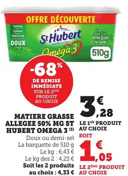 Bi1 Matiere grasse allegee 50% mg st hubert omega 3 offre