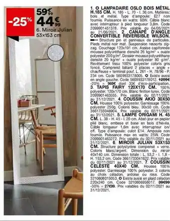 BUT Miroir Julian 53 X 153 Cm offre