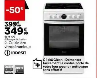 BUT Cuisinière Vitrocéramique Indesit offre