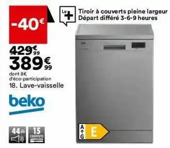 BUT Lave-vaisselle Beko offre
