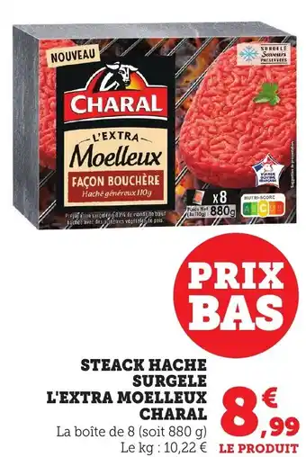 Bi1 Steack hache surgele l'extra moelleux charal offre