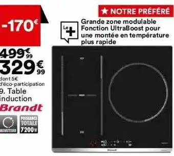 BUT Table Induction Brandt offre