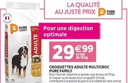 Delbard PURE FAMILY Croquettes adulte multicroc offre