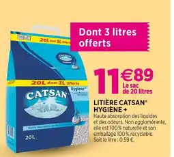 Delbard CATSAN Litière hygiène + offre