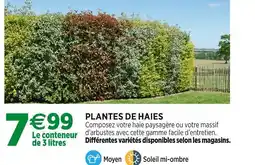 Jardineries du terroir Plantes de Haies offre