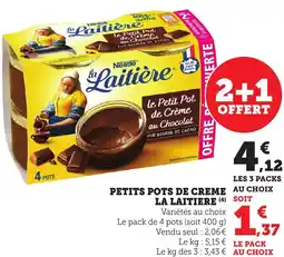 Bi1 Petits pots de creme la laitiere offre