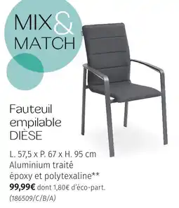 Maxi Bazar Fauteuil empilable Dièse offre