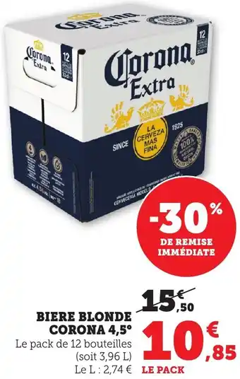 Bi1 Biere blonde corona 4,5° offre