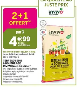 Delbard INVIVO NOUS ON SÈME Terreau semis & bouturage offre