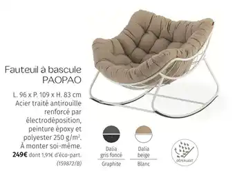 Maxi Bazar Fauteuil à bascule Paopao offre