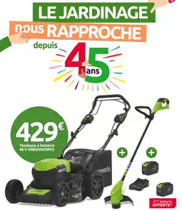 Mr Bricolage GREENWORKS Tondeuse à batterie 48 V offre