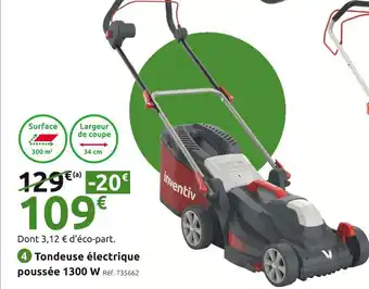 Mr Bricolage INVENTIV Tondeuse électrique poussée 1300 W offre