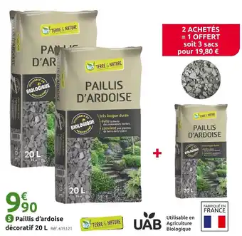 Mr Bricolage TERRE & NATURE Paillis d’ardoise décoratif 20 L offre