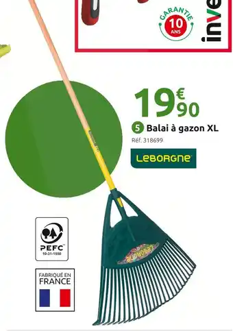 Mr Bricolage Leborgne Balai à gazon XL offre