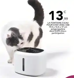 Stokomani La fontaine à eau pour chat avec usb offre