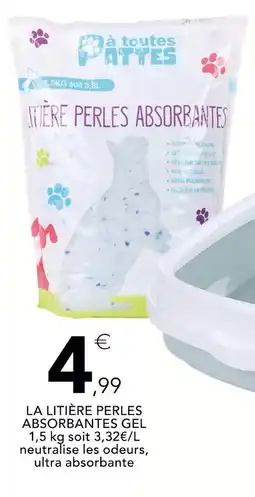 Stokomani À TOUTES PATTES La litière perles absorbantes gel offre