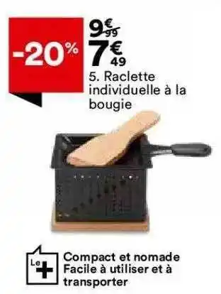 BUT Raclette Individuelle à La Bougie offre