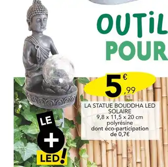 Stokomani LA STATUE BOUDDHA LED SOLAIRE offre