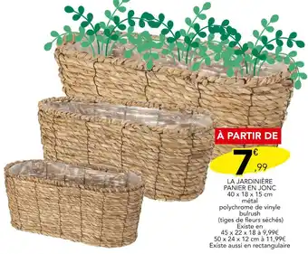 Stokomani LA JARDINIÈRE PANIER EN JONC offre