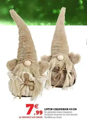 Lutin Chaudron 43 Cm