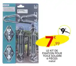 Stokomani Le kit de fixation pour toile solaire 6 pièces offre