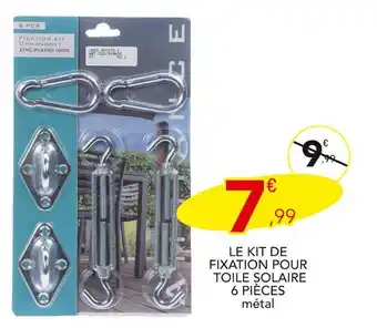 Stokomani Le kit de fixation pour toile solaire 6 pièces offre