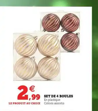 Hyper U Set De 4 Boules offre