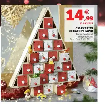 Hyper U Calendrier De L'avent Sapin offre