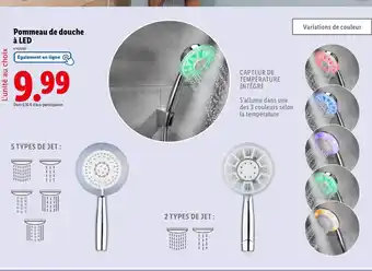 Lidl Livarno home Pommeau de douche à LED offre