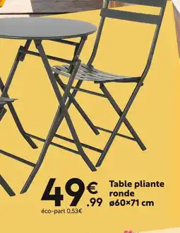 Maxi Bazar Table pliante ronde offre