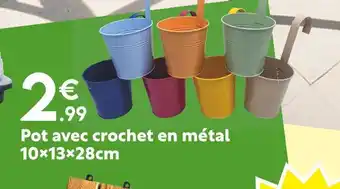 Maxi Bazar Pot avec crochet en métal offre