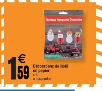 Cora x Carrefour Dècorations De Noèl En Papier offre