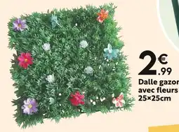 Maxi Bazar Dalle gazon avec fleurs 25×25cm offre