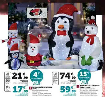 Hyper U Personnage Lumineux 70 Cm, Personnage Lumineux Géant 1.80 M offre