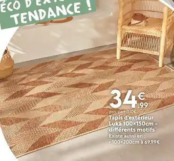 Maxi Bazar Tapis d'extérieur Luka 100x150cm - différents motifs offre