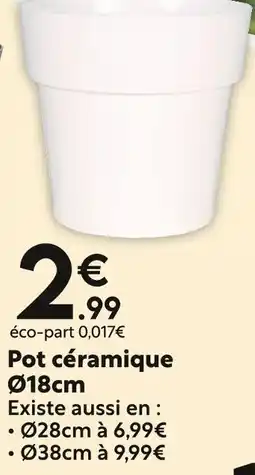 Maxi Bazar Pot céramique Ø18cm offre