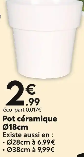 Maxi Bazar Pot céramique Ø18cm offre