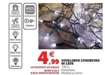 Hyper U Guirlande Lumineuse 80 Leds offre
